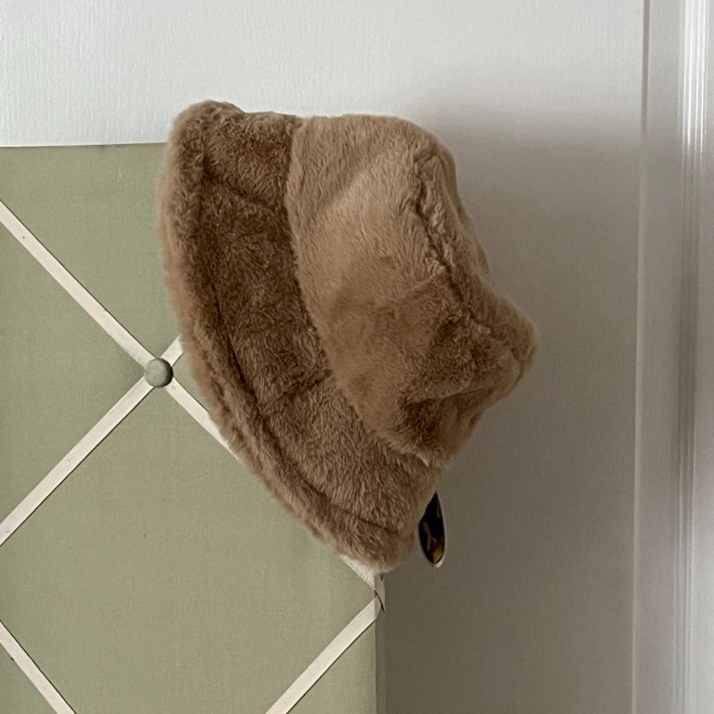 Inspired by Fashionistas XO Winter Collection Tan Fur Bucket Hat